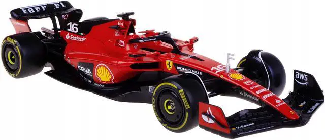 Alt view image 2 of 5 - Ferrari SF-23 #16 Charles Leclerc "F1 World Championship" (2023) with Driver Figure 1/24 Die-Cast Model Car by Bburago