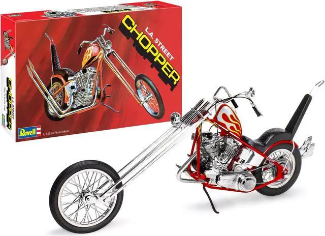 Alt view image 5 of 6 - Level 5 Model Kit LA Street Chopper Motorcycle 1/8 Scale Model by Revell
