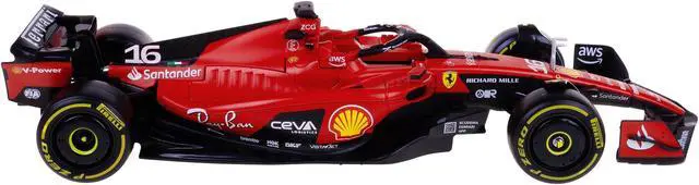 Alt view image 3 of 5 - Ferrari SF-23 #16 Charles Leclerc "F1 World Championship" (2023) with Driver Figure 1/24 Die-Cast Model Car by Bburago