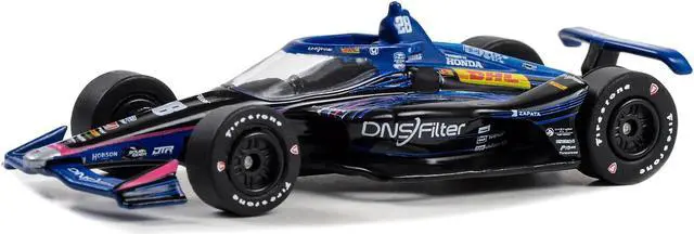Alt view image 2 of 4 - Dallara IndyCar #28 Grosjean "DNSFilter" Andretti Autosport "NTT IndyCar Series" 2023 1/64 Diecast Model Car by Greenlight