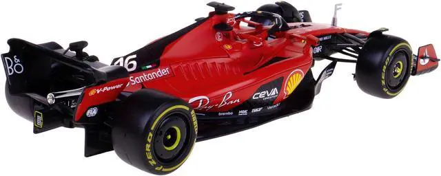 Alt view image 4 of 5 - Ferrari SF-23 #16 Charles Leclerc "F1 World Championship" (2023) with Driver Figure 1/24 Die-Cast Model Car by Bburago