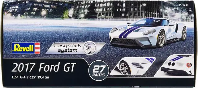 Alt view image 2 of 6 - Level 2 Easy-Click Model Kit 2017 Ford GT 1/24 Scale Model by Revell