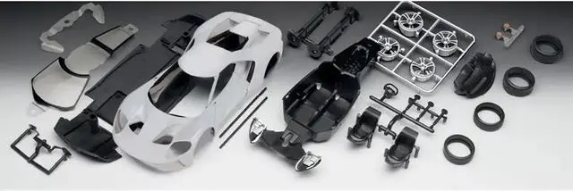 Alt view image 6 of 6 - Level 2 Easy-Click Model Kit 2017 Ford GT 1/24 Scale Model by Revell