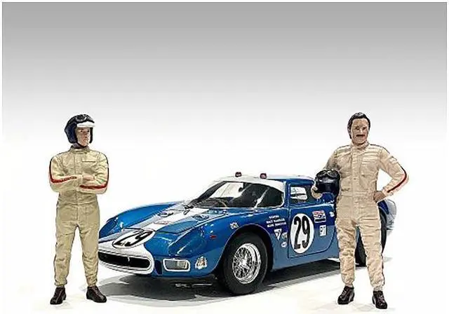 Alt view image 2 of 8 - "Racing Legends" 60's Set of 2 Diecast Figures for 1/43 Scale Models by American Diorama