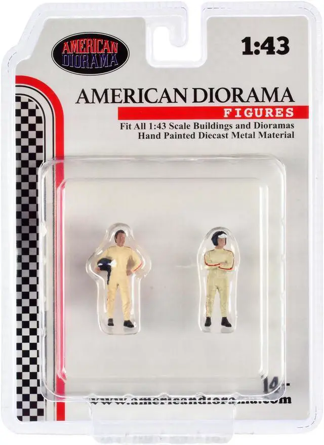 Main image of "Racing Legends" 60's Set of 2 Diecast Figures for 1/43 Scale Models by American Diorama