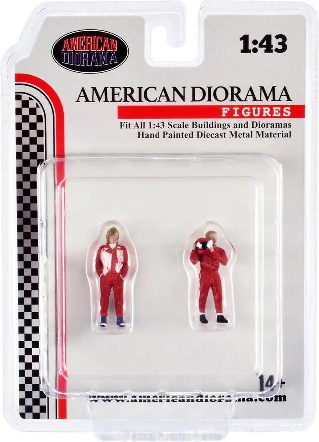 Main image of "Racing Legends" 70's Set of 2 Diecast Figures for 1/43 Scale Models by American Diorama