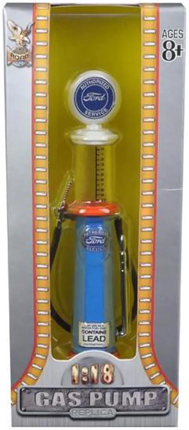 Main image of Ford Gasoline Vintage Gas Pump Cylinder 1/18 Diecast Replica by Road Signature