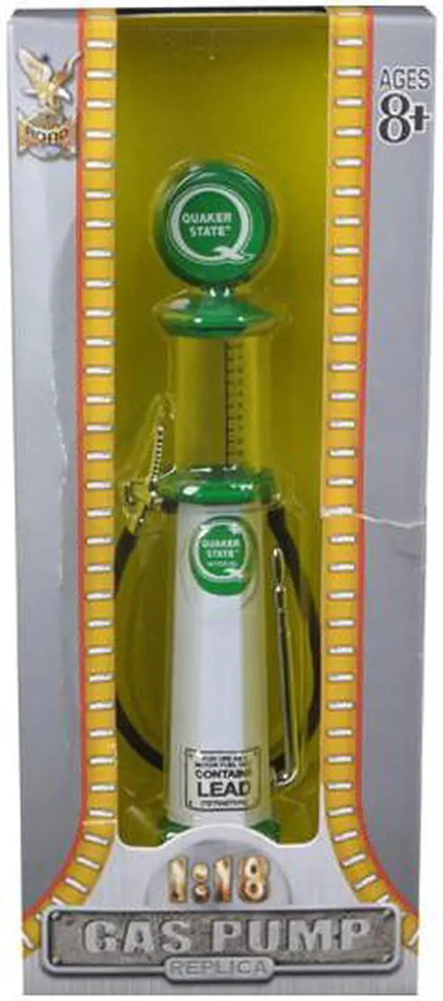 Main image of Quaker State Gasoline Vintage Gas Pump Cylinder 1/18 Diecast Replica by Road Signature
