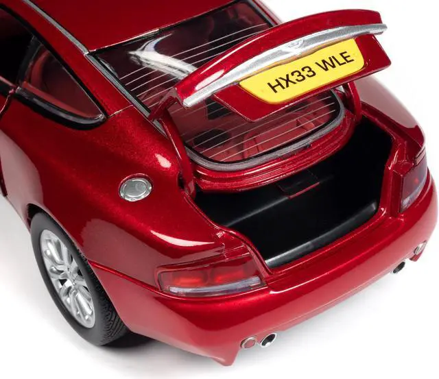 Alt view image 5 of 6 - 2005 Aston Martin V12 Vanquish RHD (Right Hand Drive) Toro Red Mica Met with Red Interior 1/18 Diecast Model Car by Auto World