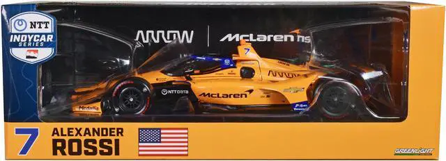 Alt view image 3 of 4 - Dallara IndyCar #7 "McLaren" Arrow McLaren "60th Anniversary" "NTT IndyCar Series" (2023) 1/18 Diecast Model Car by Greenlight
