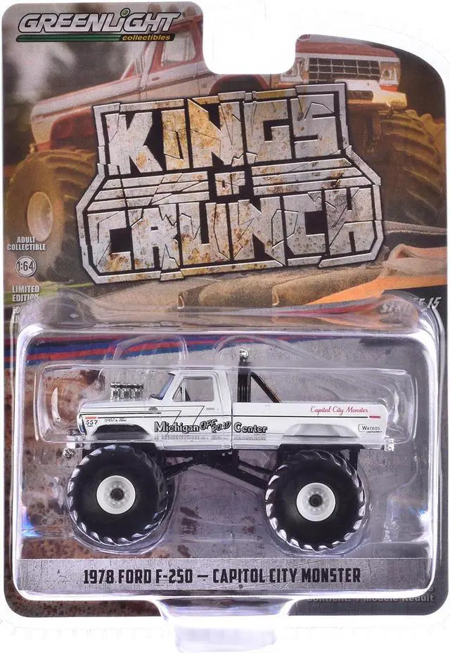 Alt view image 3 of 3 - 1978 Ford F-250 Monster Truck White "Capitol City Monster" "Kings of Crunch" Series 15 1/64 Die Cast Model Car by Greenlight
