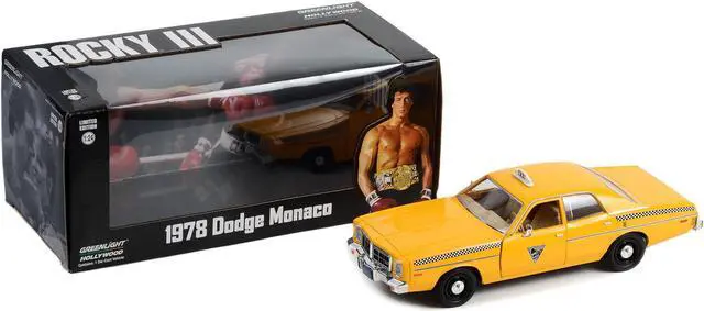 Alt view image 3 of 3 - 1978 Dodge Monaco Taxi "City Cab Co." Yellow "Rocky III" (1982) Movie 1/24 Diecast Model Car by Greenlight