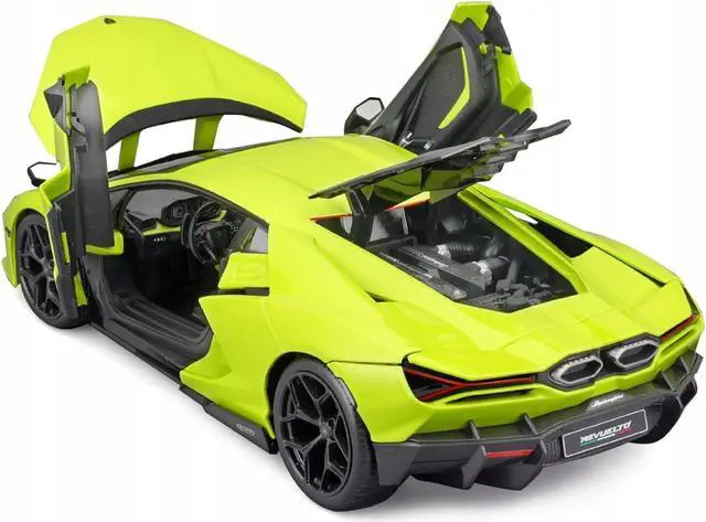 Alt view image 3 of 3 - Lamborghini Revuelto Green Metallic "Special Edition" 1/18 Die Cast Model Car by Maisto