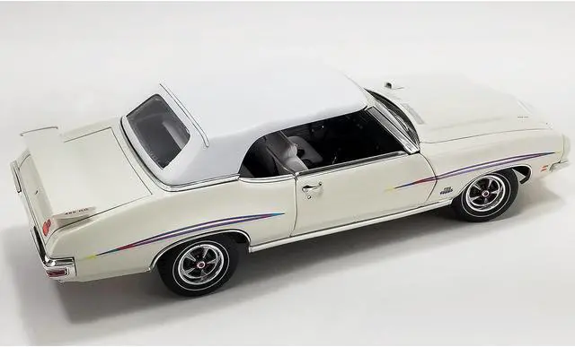 Alt view image 5 of 6 - 1971 Pontiac GTO Judge Convertible White with Graphics and White Interior Ltd Ed to 390 pcs 1/18 Diecast Model Car by ACME