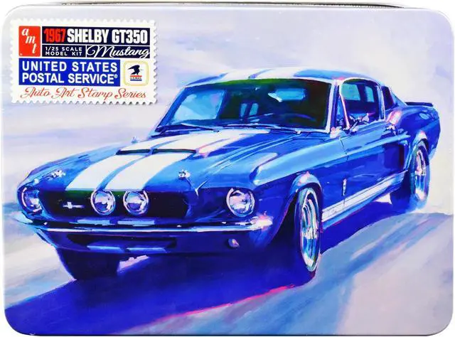 Main image of Skill 2 Model Kit 1967 Shelby Mustang GT350 USPS (United States Postal Service) "Auto Art Stamp Series" 1/25 Scale Model by AMT
