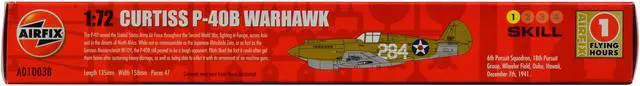 Alt view image 2 of 3 - Level 1 Model Kit Curtiss P-40B Warhawk Fighter-Bomber Aircraft 1/72 Plastic Model Kit by Airfix