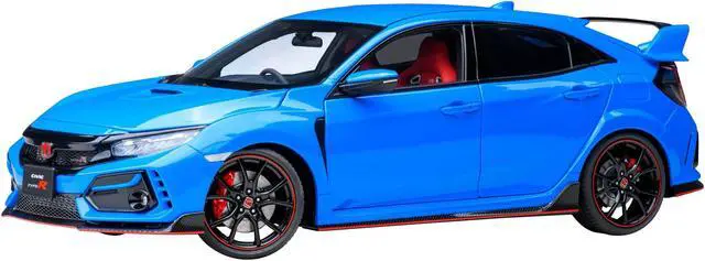Main image of 2021 Honda Civic Type R (FK8) RHD (Right Hand Drive) Racing Blue Pearl 1/18 Model Car by Autoart
