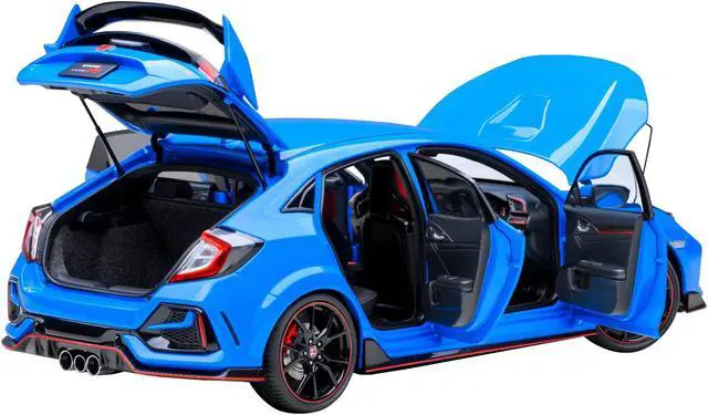 Alt view image 2 of 6 - 2021 Honda Civic Type R (FK8) RHD (Right Hand Drive) Racing Blue Pearl 1/18 Model Car by Autoart