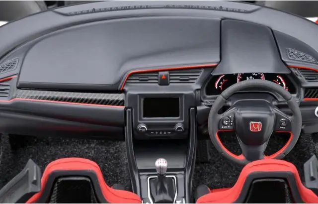 Alt view image 5 of 6 - 2021 Honda Civic Type R (FK8) RHD (Right Hand Drive) Racing Blue Pearl 1/18 Model Car by Autoart