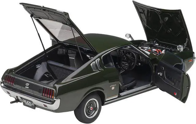 Alt view image 2 of 9 - 1973 Toyota Celica Liftback 2000GT (RA25) RHD (Right Hand Drive) Moss Green 1/18 Model Car by Autoart