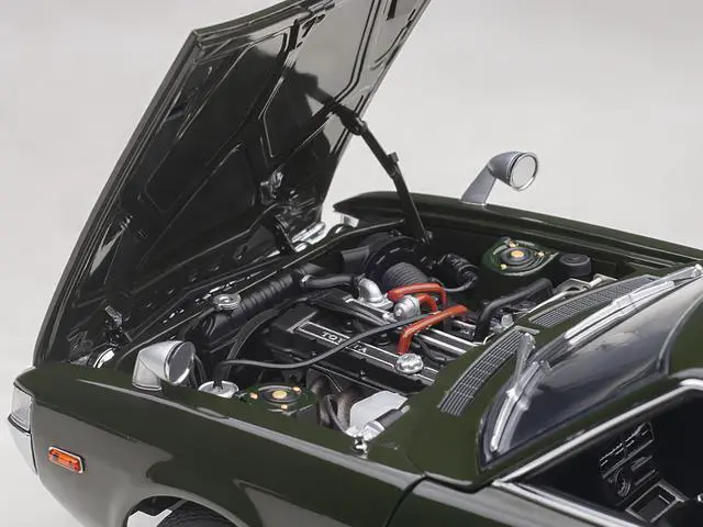 Alt view image 3 of 9 - 1973 Toyota Celica Liftback 2000GT (RA25) RHD (Right Hand Drive) Moss Green 1/18 Model Car by Autoart