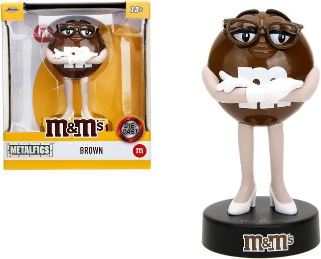 Main image of Brown M&M's 4" Diecast Figurine "Metalfigs" Series by Jada