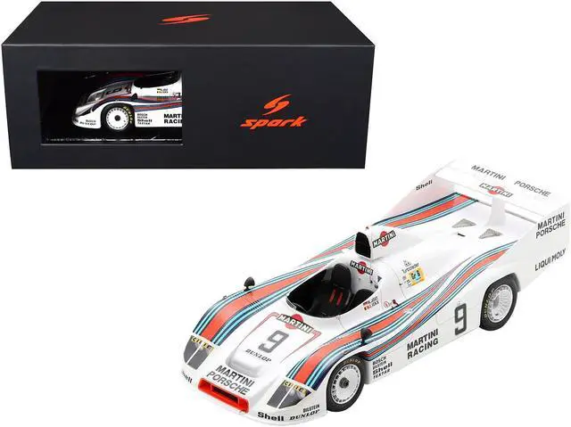 Main image of Porsche 908/80 #9 "Martini Racing" 2nd Place "24 Hours of Le Mans" (1980) with Acrylic Display Case 1/18 Model Car by Spark