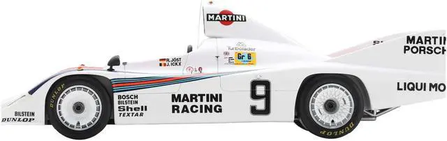 Alt view image 2 of 4 - Porsche 908/80 #9 "Martini Racing" 2nd Place "24 Hours of Le Mans" (1980) with Acrylic Display Case 1/18 Model Car by Spark