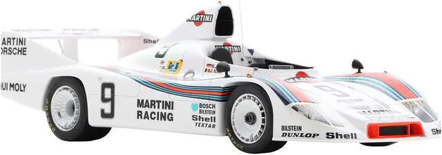 Alt view image 3 of 4 - Porsche 908/80 #9 "Martini Racing" 2nd Place "24 Hours of Le Mans" (1980) with Acrylic Display Case 1/18 Model Car by Spark