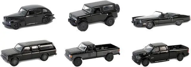 Alt view image 2 of 3 - "Black Bandit" 6 piece Set Series 29 1/64 Die Cast Model Cars by Greenlight