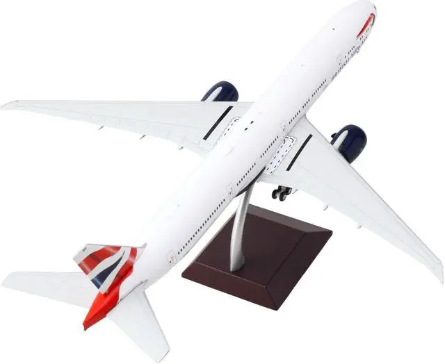 Alt view image 3 of 3 - Boeing 777-300ER Commercial Aircraft "British Airways" White with Striped Tail 1/200 Diecast Model Airplane by GeminiJets