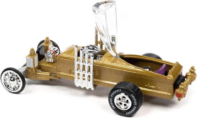 Alt view image 3 of 3 - Barris Drag-U-La "The Munsters" "Trivia Pursuit" w/Collector's Token and Game Card 1/64 Diecast Model Car by Johnny Lightning
