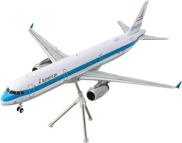 Alt view image 2 of 4 - Airbus A321 Commercial Aircraft "American Airlines" White w/Blue "Gemini 200" Series 1/200 Diecast Model Airplane by GeminiJets