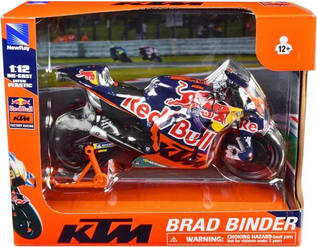 Alt view image 3 of 4 - KTM RC16 Motorcycle #33 Brad Binder MotoGP "Red Bull KTM Factory Racing" 1/12 Diecast Model by New Ray