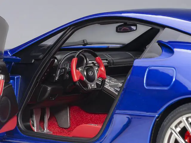 Alt view image 4 of 10 - Lexus LFA Pearl Blue Metallic 1/18 Model Car by Autoart