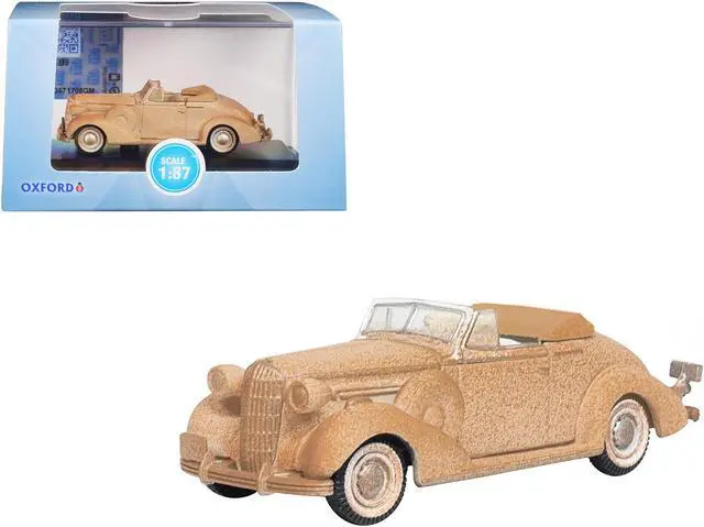 Main image of 1936 Buick Special Convertible Coupe Beige (Rusted) "Junkyard Project" 1/87 (HO) Scale Diecast Model Car by Oxford Diecast