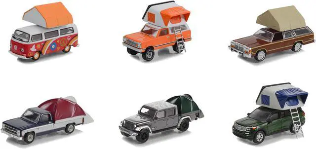 Alt view image 2 of 3 - "The Great Outdoors" Set of 6 pieces Series 2 1/64 Diecast Model Cars by Greenlight