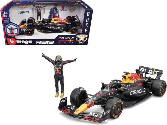Main image of Red Bull Racing RB19 #1 "Oracle" Winner F1 Championship "Drivers' Champion" (2023) w/Figure 1/24 Diecast Model Car by Bburago