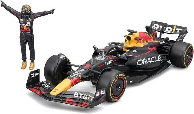 Alt view image 2 of 3 - Red Bull Racing RB19 #1 "Oracle" Winner F1 Championship "Drivers' Champion" (2023) w/Figure 1/24 Diecast Model Car by Bburago