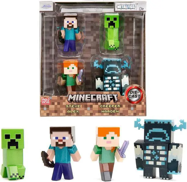 Main image of Set of 4 Diecast Figures "Minecraft" Video Game "Metalfigs" Series Diecast Models by Jada