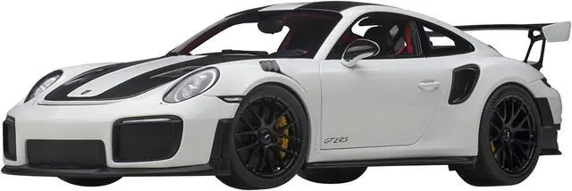 Main image of Porsche 911 (991.2) GT2 RS Weissach Package White with Carbon Stripes 1/18 Model Car by Autoart