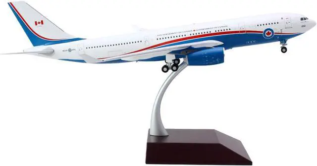 Alt view image 3 of 3 - Airbus A330-200 Commercial Aircraft "Government of Canada" White and Blue w/Red 1/200 Diecast Model Airplane by GeminiJets