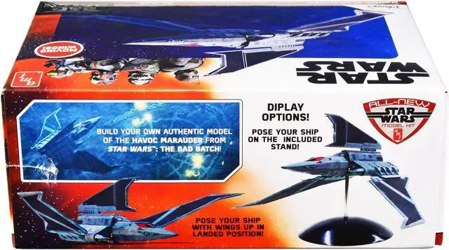 Alt view image 3 of 8 - Skill 2 Model Kit Havoc Marauder Space Ship "Star Wars: The Bad Batch" (2021-Current) TV Series 1/144 Scale Model by AMT