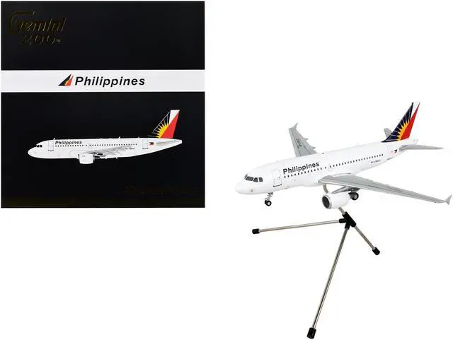 Main image of Airbus A319 Commercial Aircraft "Philippine Airlines" White with Tail Graphics "Gemini 200" Series 1/200 Diecast Model Airplane by GeminiJets
