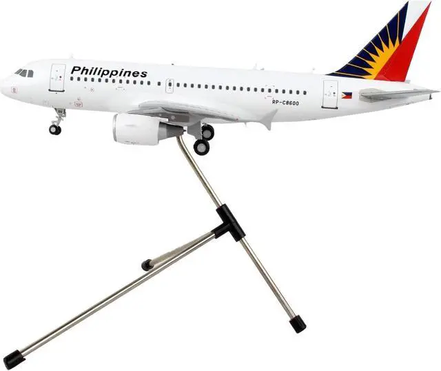 Alt view image 3 of 3 - Airbus A319 Commercial Aircraft "Philippine Airlines" White with Tail Graphics "Gemini 200" Series 1/200 Diecast Model Airplane by GeminiJets