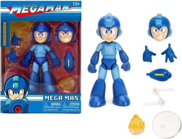 Main image of Mega Man 4.5" Moveable Figure with Accessories and Alternate Head and Hands "Mega Man" (1987) Video Game model by Jada