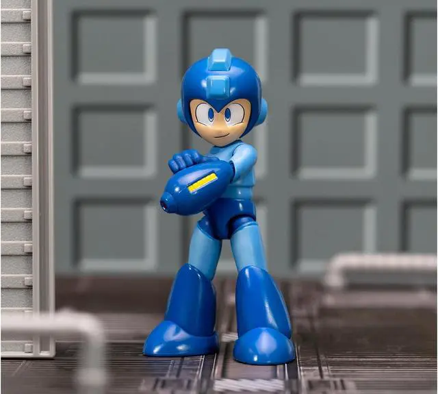 Alt view image 3 of 8 - Mega Man 4.5" Moveable Figure with Accessories and Alternate Head and Hands "Mega Man" (1987) Video Game model by Jada