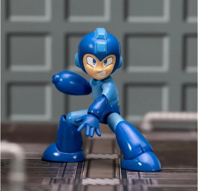 Alt view image 6 of 8 - Mega Man 4.5" Moveable Figure with Accessories and Alternate Head and Hands "Mega Man" (1987) Video Game model by Jada