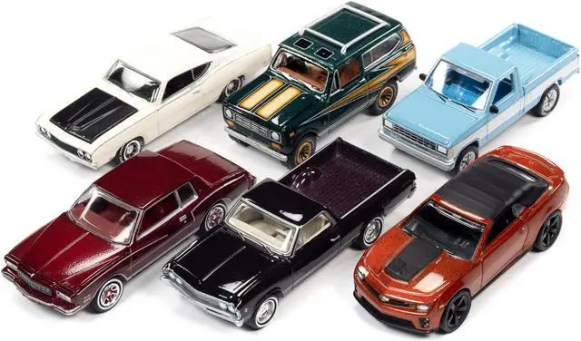 Alt view image 2 of 3 - "Classic Gold Collection" 2022 Set A of 6 Cars Release 1 1/64 Diecast Model Cars by Johnny Lightning