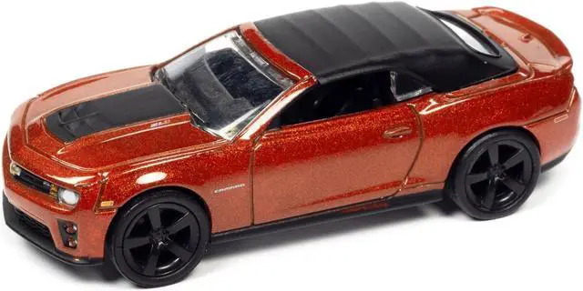 Alt view image 2 of 3 - 2013 Chevrolet Camaro ZL1 Convertible Inferno Orange Met. w/Black Top Ltd Ed 10884 pcs 1/64 Diecast Model Car Johnny Lightning